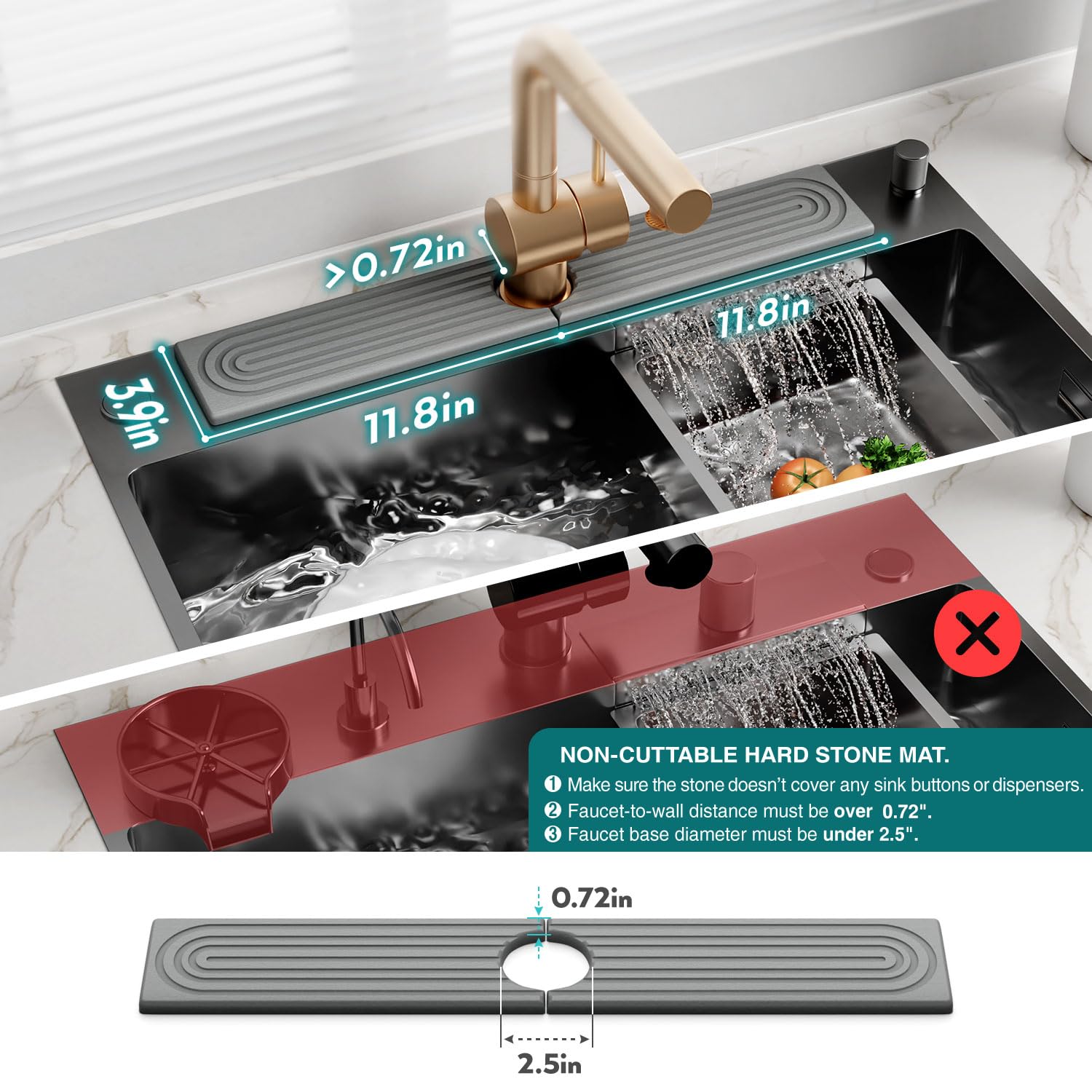 eormoe modern-home stone drying tray complements kitchen decor
