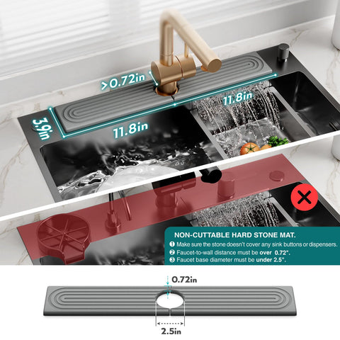 eormoe modern-home stone drying tray complements kitchen decor