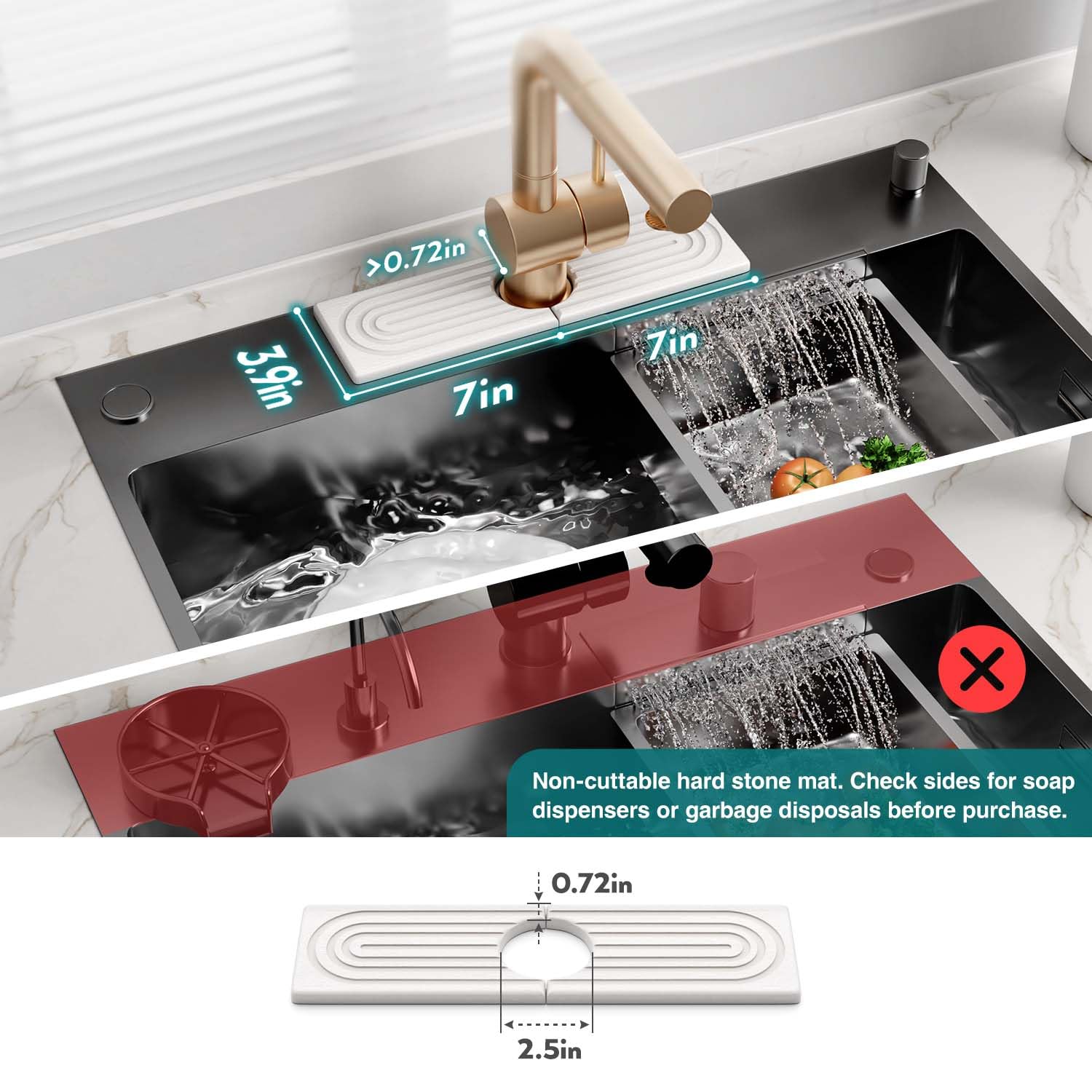eormoe modern stone drying tray adds stylish function to kitchen counters