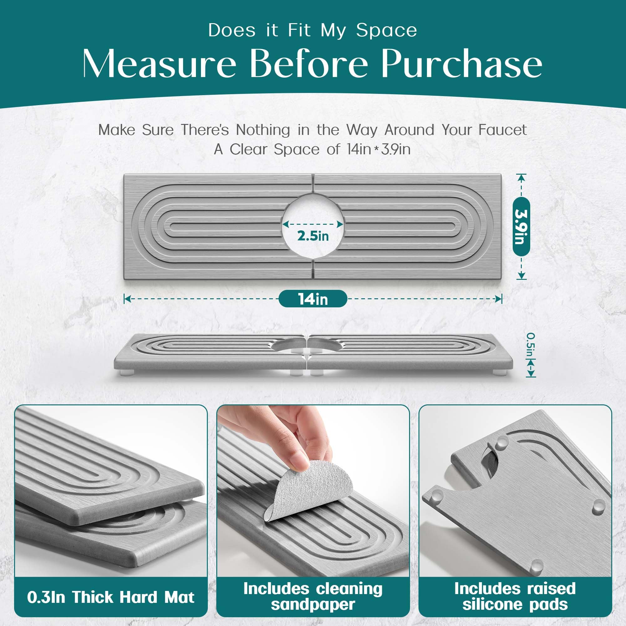 eormoe stone drying tray absorbs water fast, reducing countertop mess