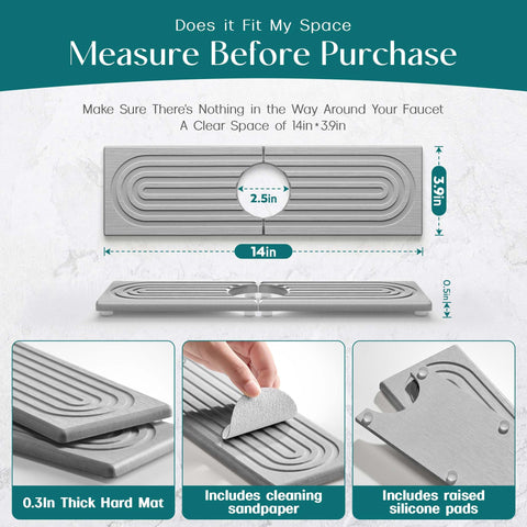 eormoe stone drying tray absorbs water fast, reducing countertop mess
