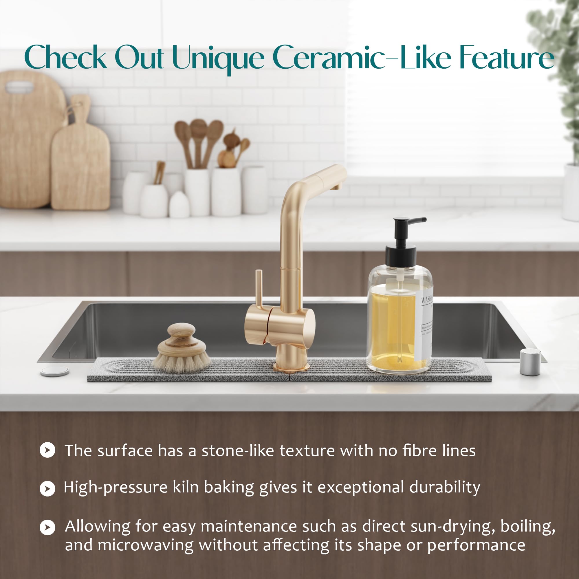 Eormoe mat is dishwasher-safe for easy cleaning after heavy kitchen use.