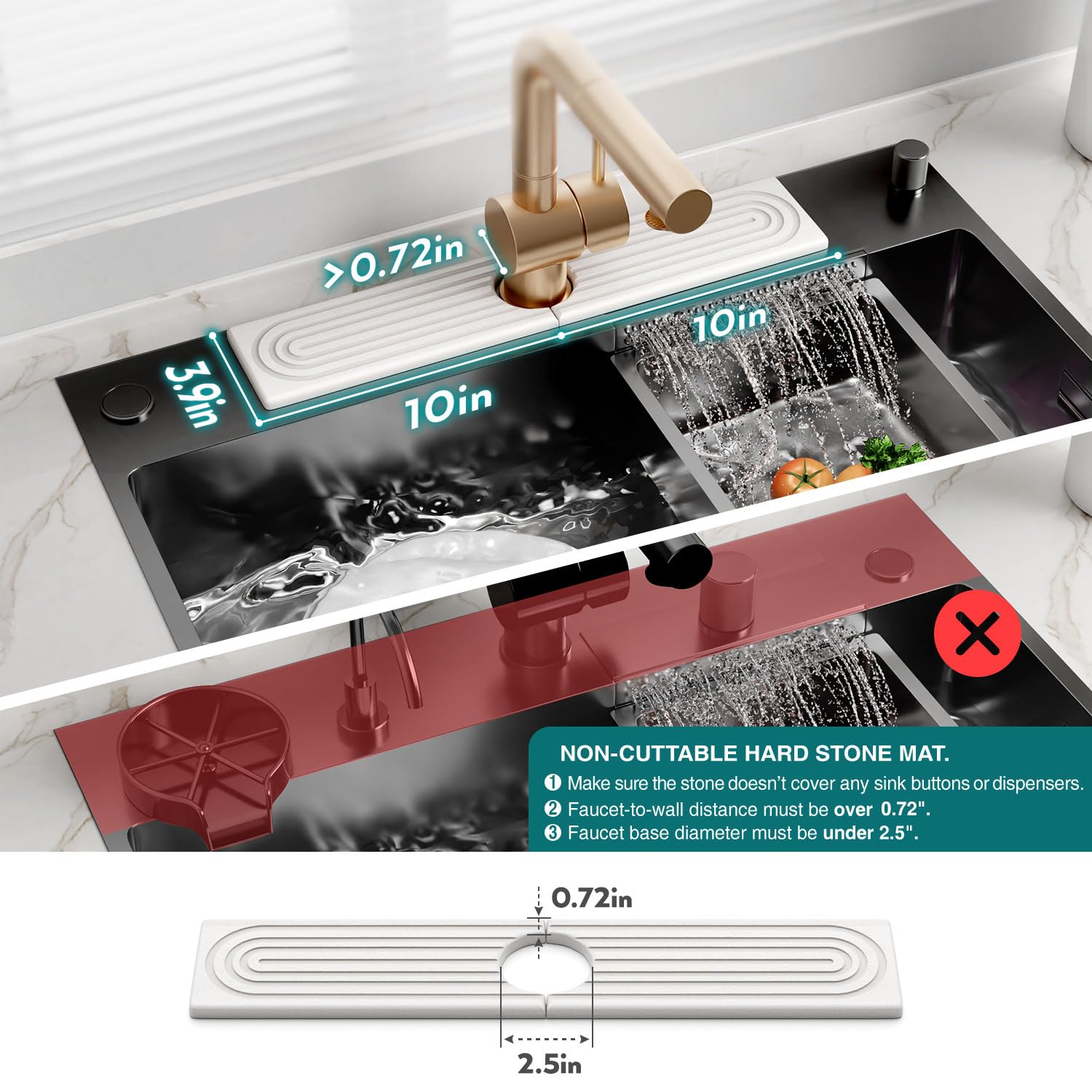 Eormoe stone tray for kitchen counter blends style and function