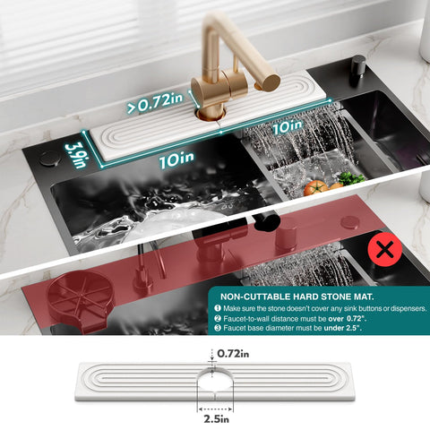 Eormoe stone tray for kitchen counter blends style and function