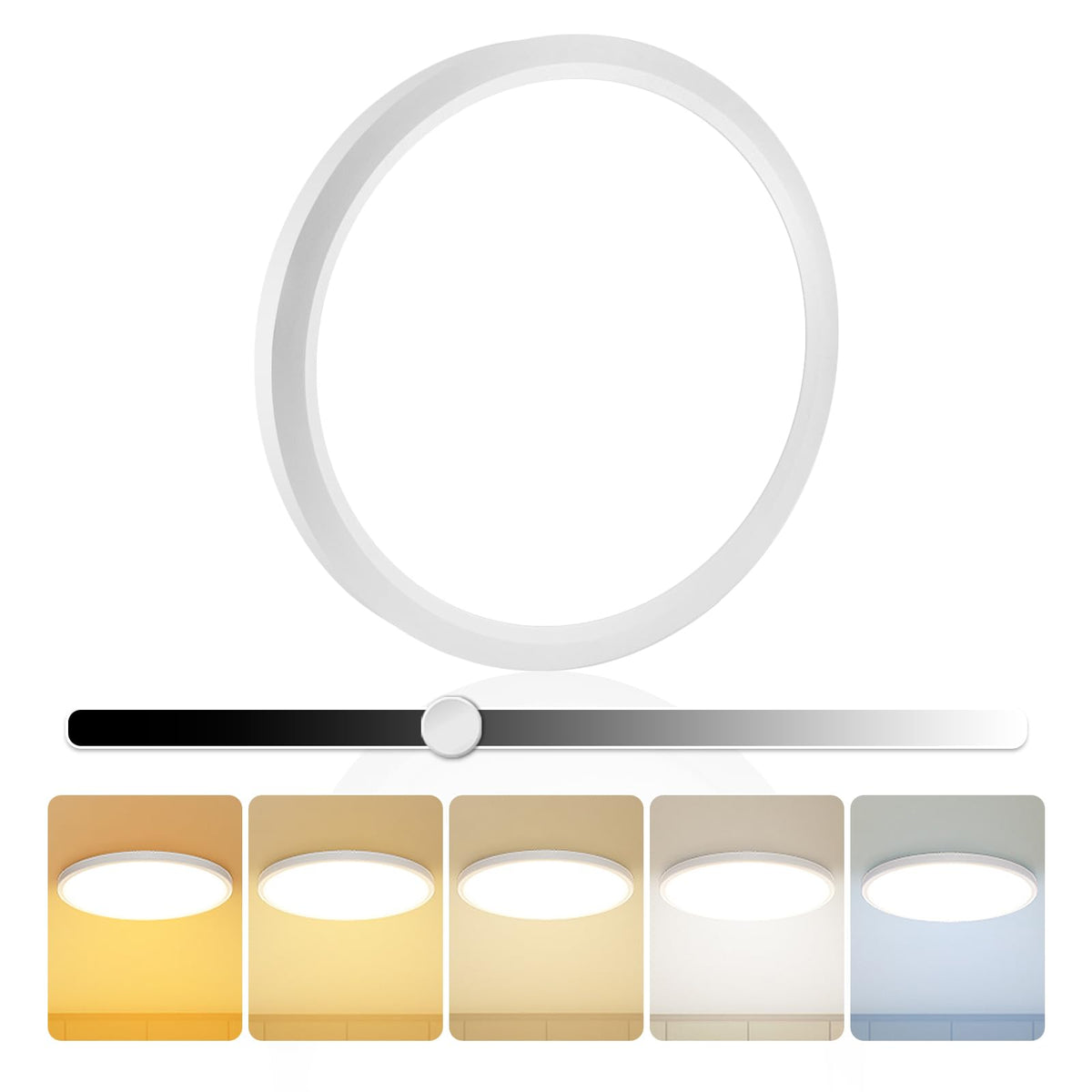 EOSMILE 1Pack flush-mount ceiling light with slim profile for modern rooms.