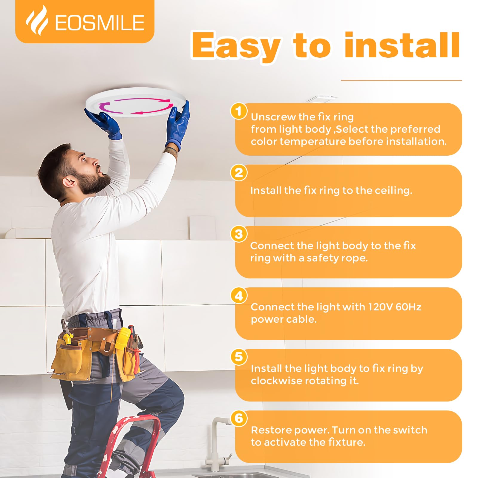 EOSMILE 50,000-hour lifespan minimizes replacements