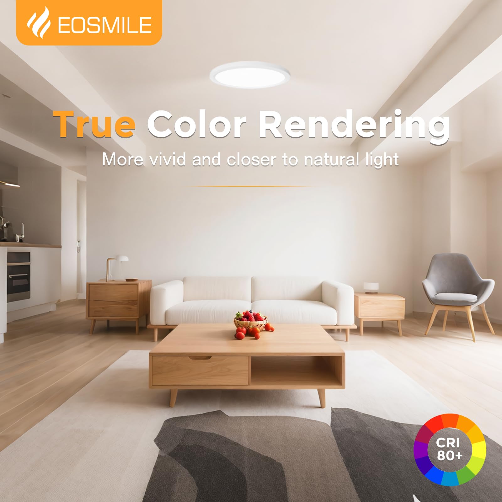 EOSMILE ideal for bedrooms, living rooms, and dining areas.