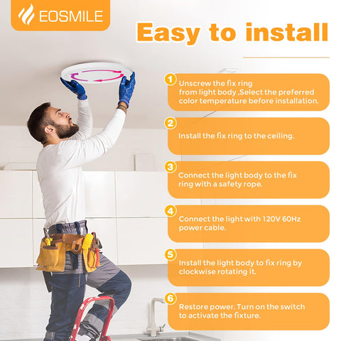 EOSMILE slim-profile ceiling light blends with modern interiors