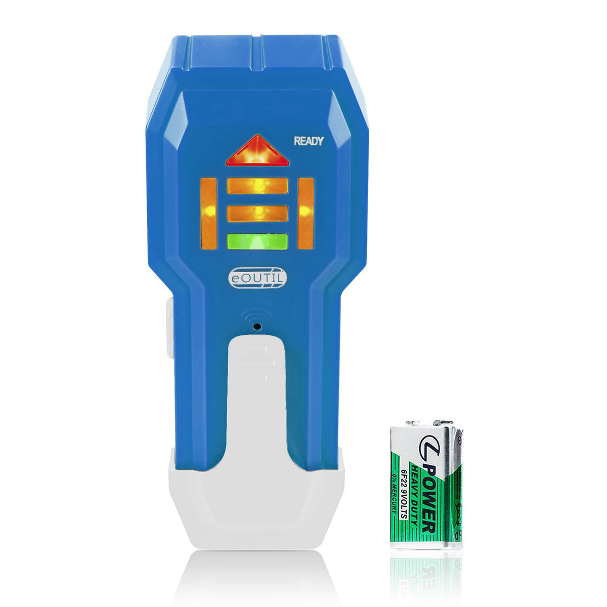eOUTIL ST102 blue stud finder calibration for precise wall detection
