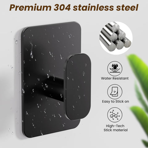Eowihor black finish hooks in a four-pack for quick updates.