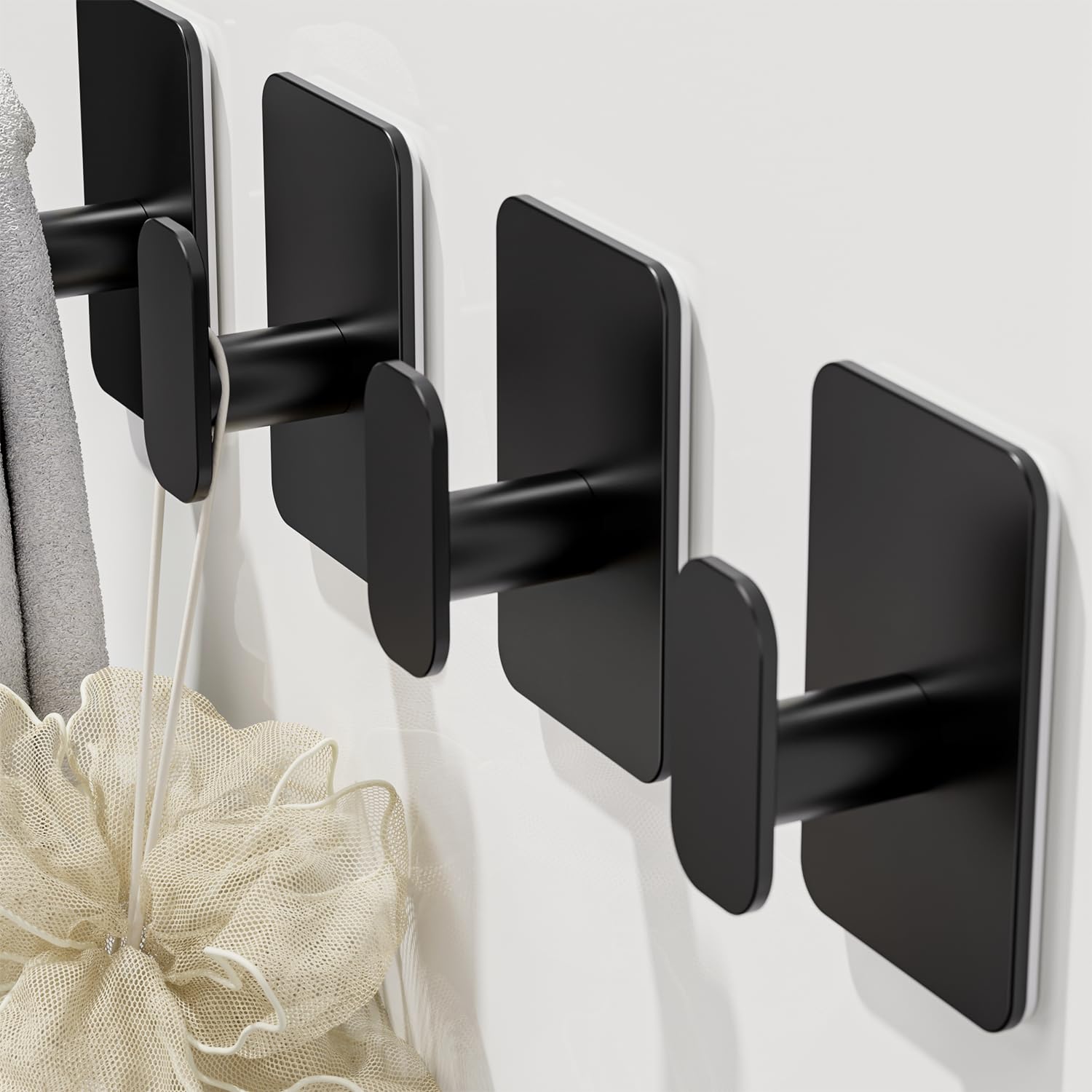 Eowihor no-drill install: peel-and-stick on tile, glass, or marble.