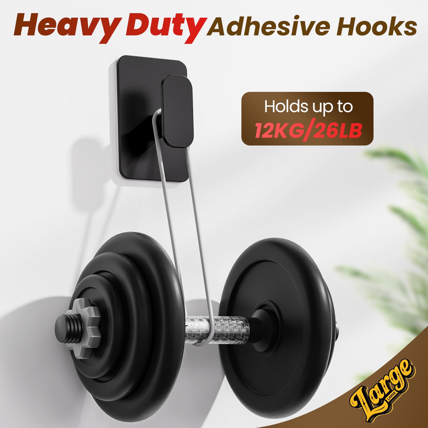 Eowihor versatile hook ideal for bathrooms, kitchens, and closets.