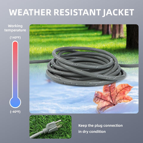 EP 25 ft extension cord outdoor use powering tools and lighting.