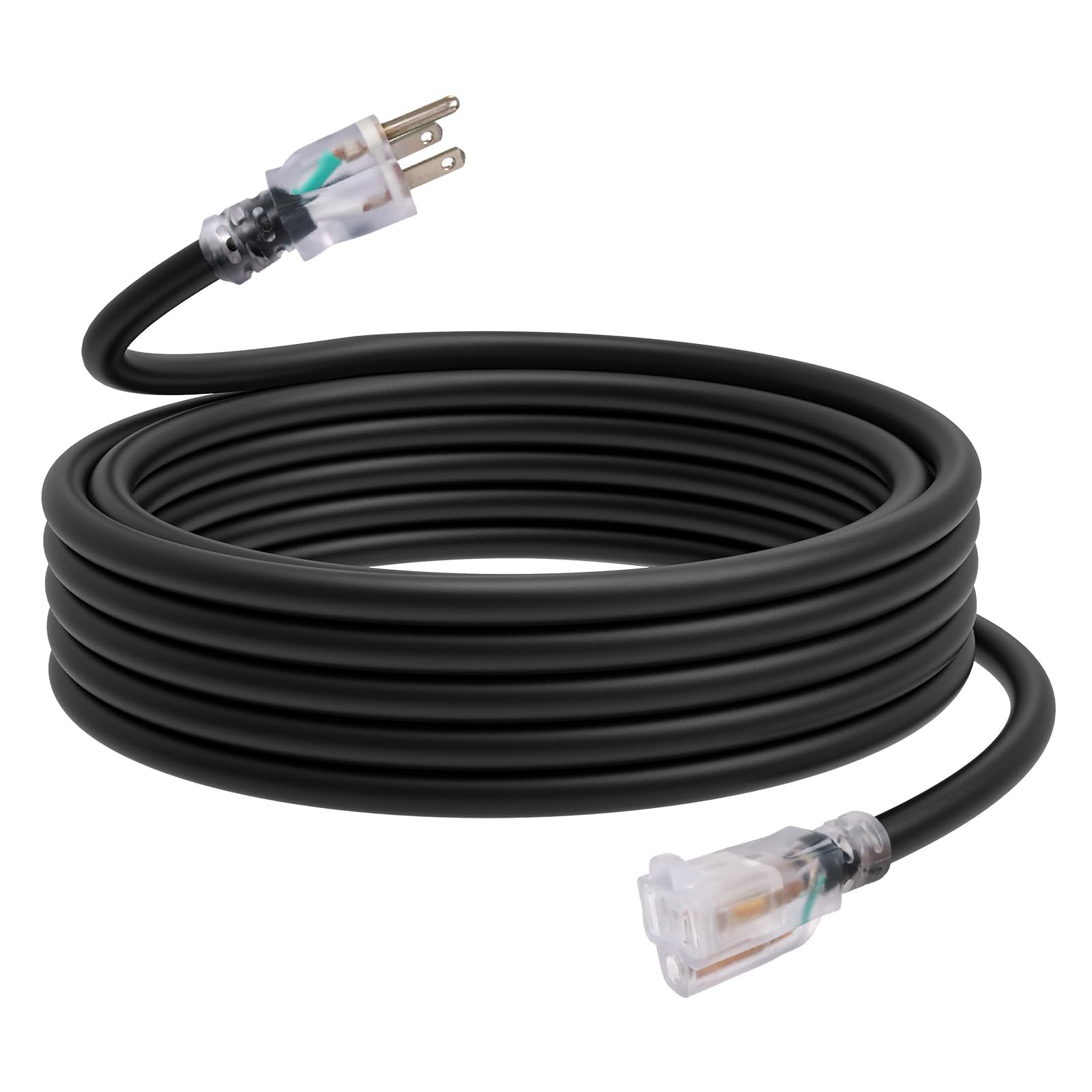 EP 25 ft outdoor extension cord end-lit for night visibility and quick setup.