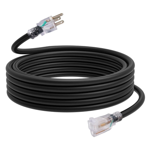 EP 25 ft outdoor extension cord end-lit for night visibility and quick setup.