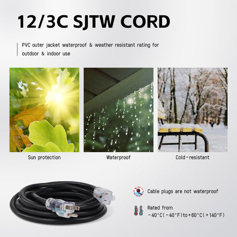 EP 25 ft extension cord lawn and garden use powers mowers and tools smoothly.
