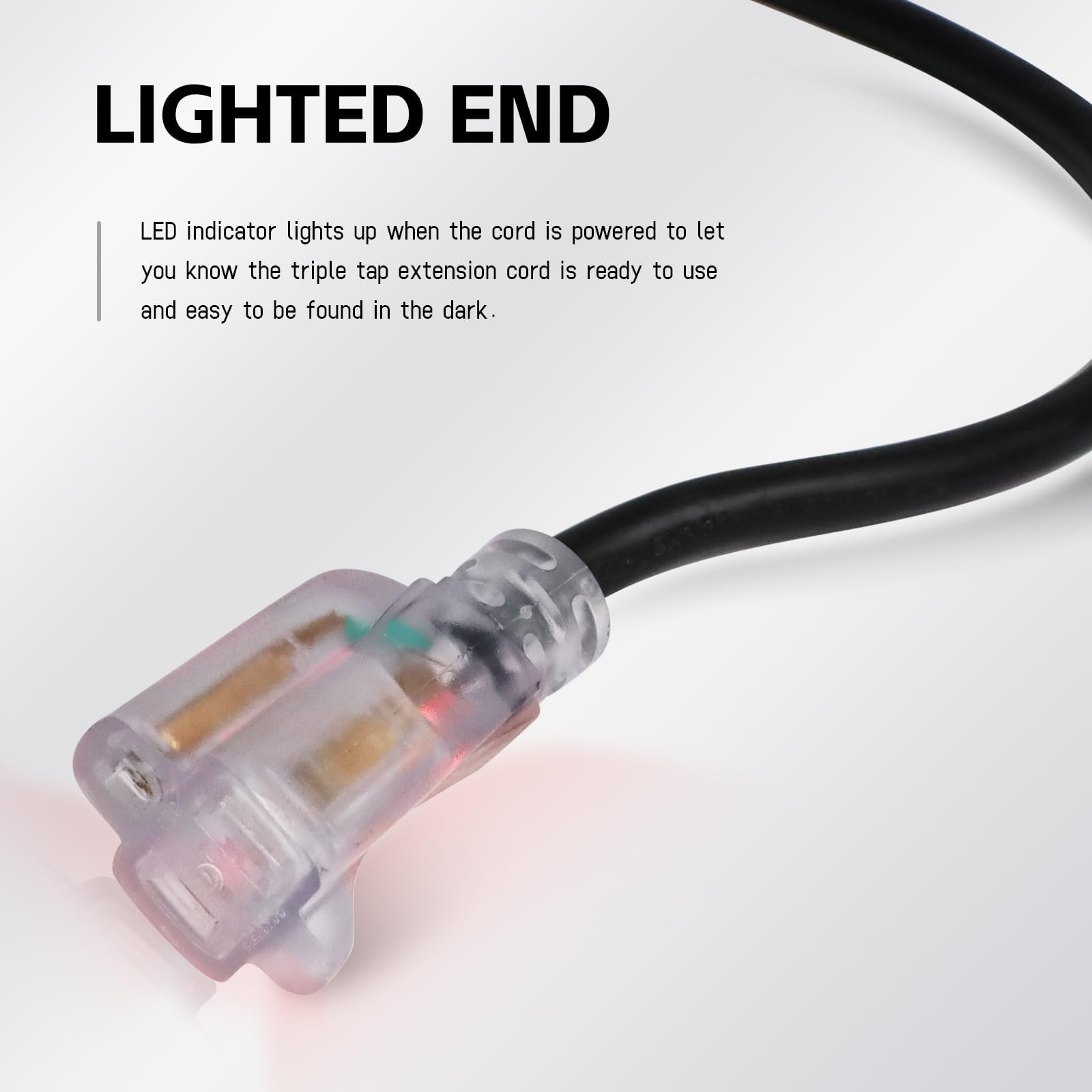 EP 25 ft extension cord weather-resistant jacket protects cables from moisture and UV exposure.