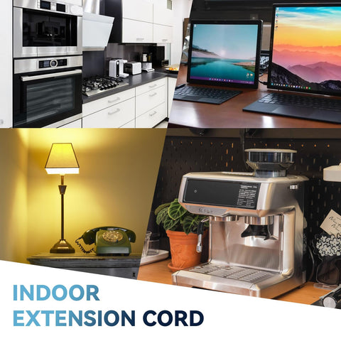 EP heavy-duty extension cord suitable for air conditioners, refrigerators, washers, and more.