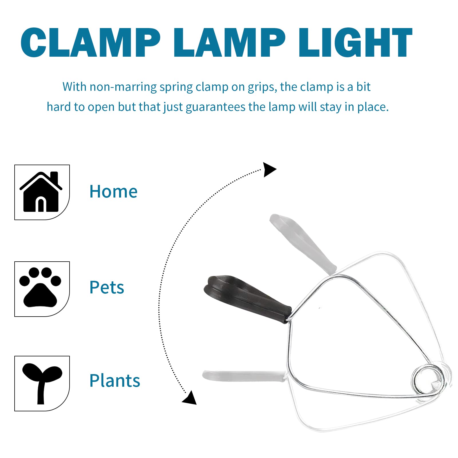 EP Clamp Lamp non-marring clamp protects surfaces during tweaks