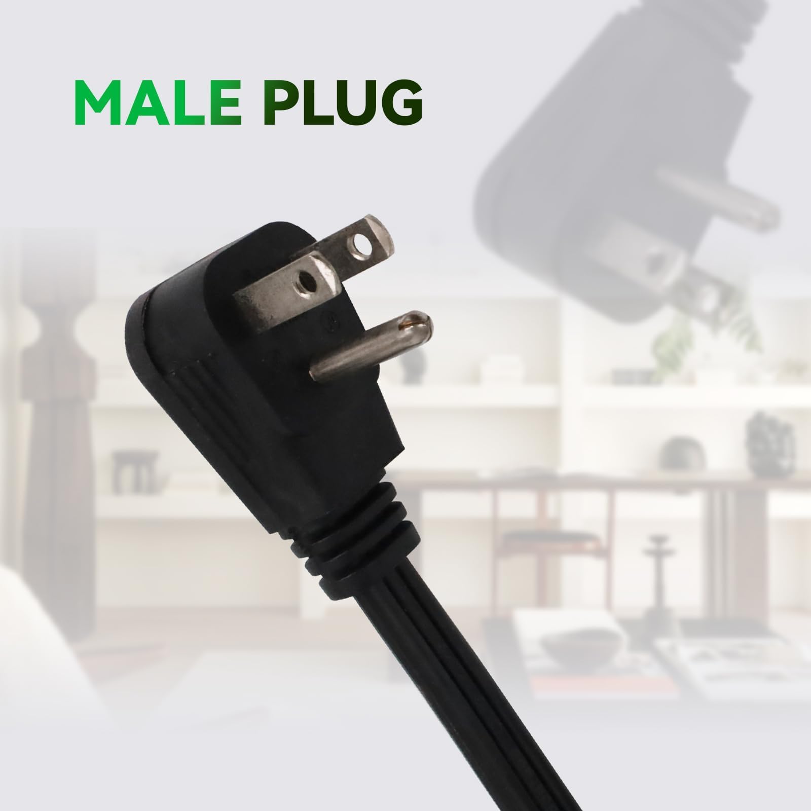 EP flat-plug design saves space behind appliances for tight setups