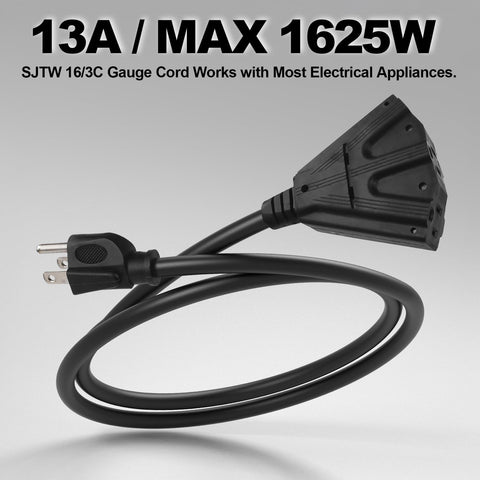 EP outdoor extension cord all-weather flexibility stays supple in cold conditions.