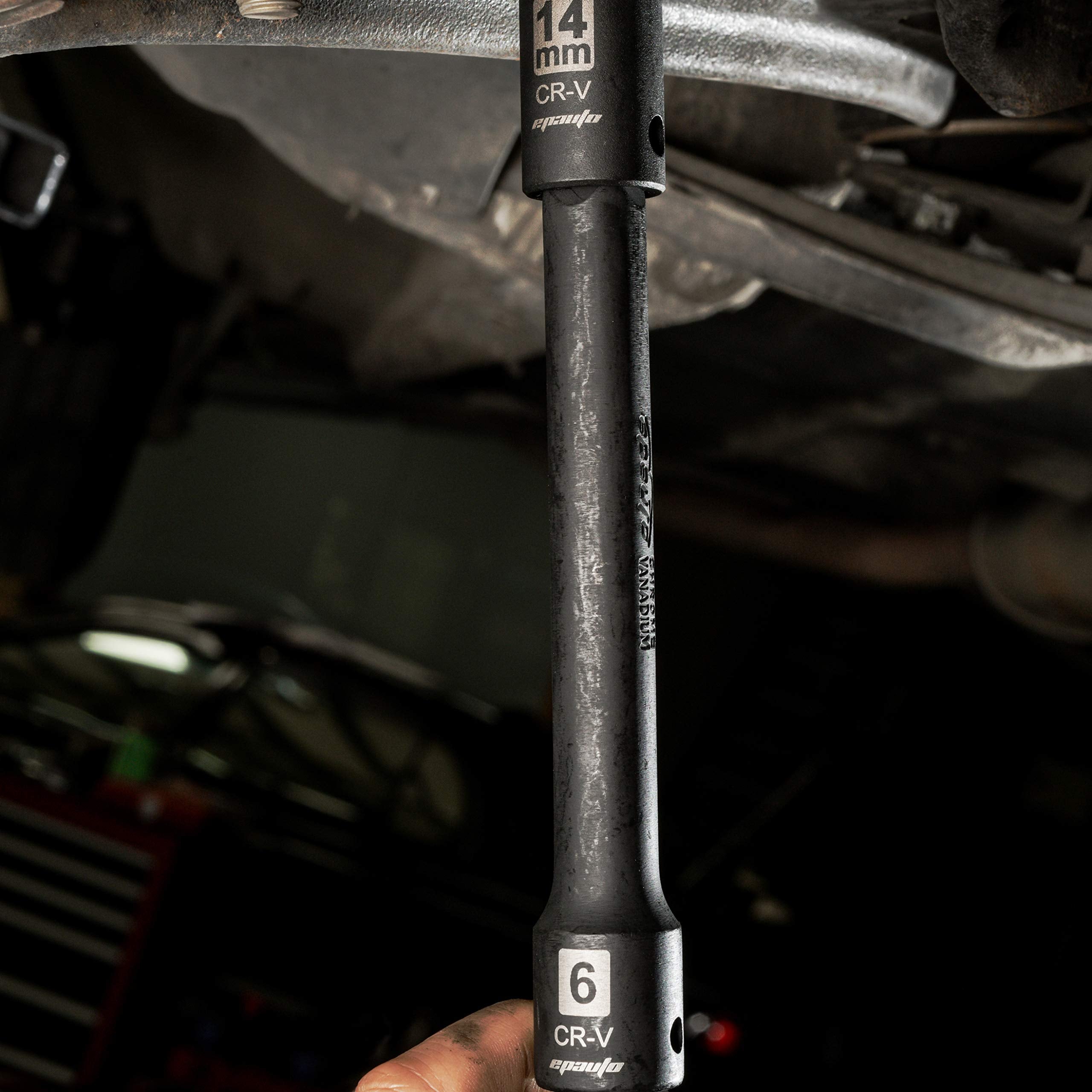 EPAuto 1/2-inch drive extension in use during car maintenance