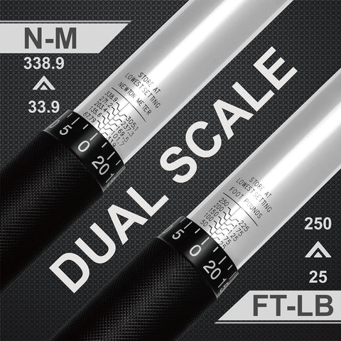 EPAuto torque wrench audible click confirms preset torque.