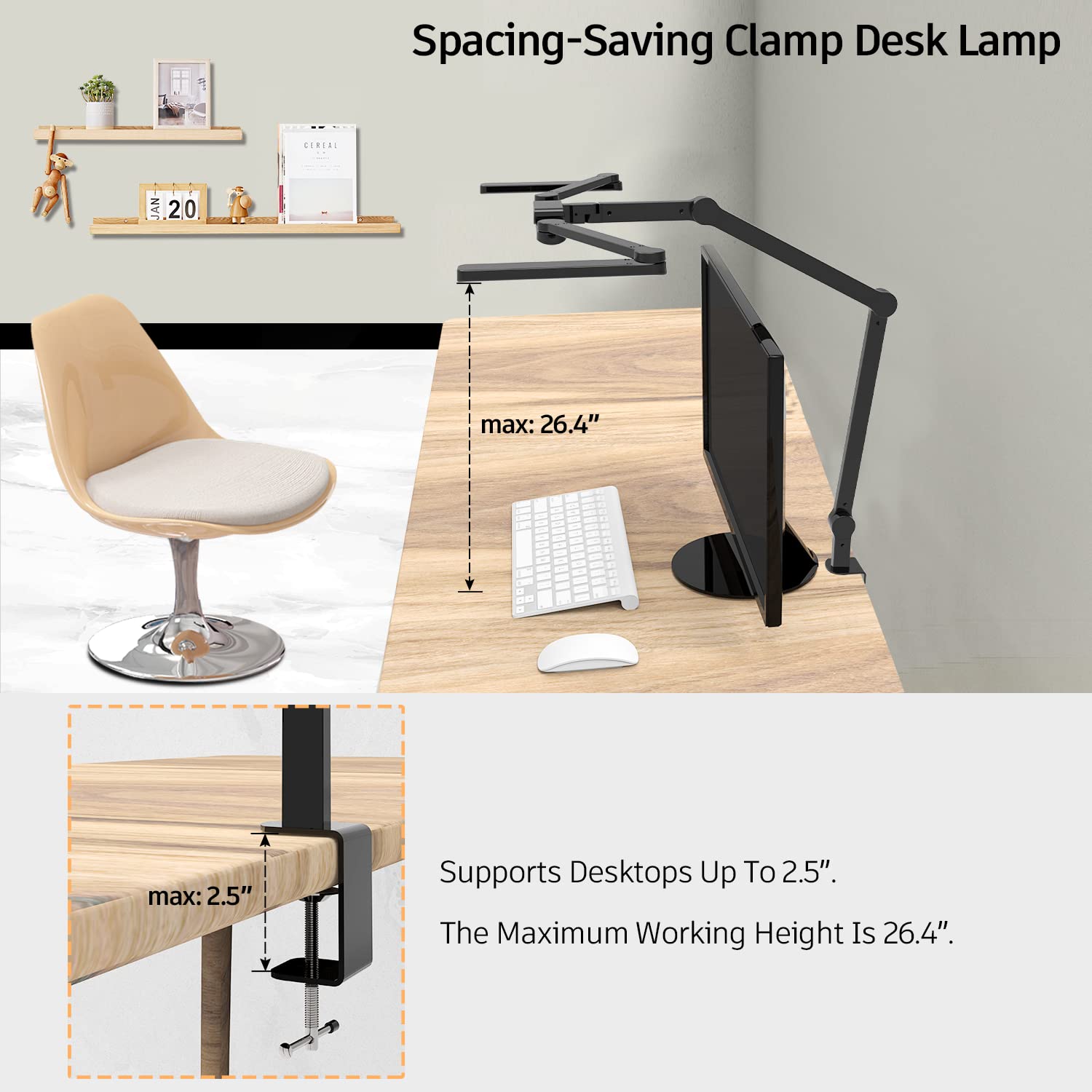EPABINA energy-saving LED desk light highlighting long life and efficiency