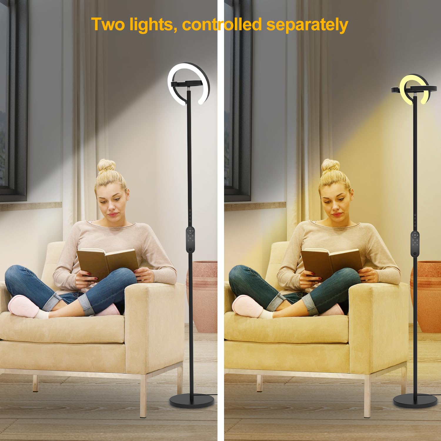 EPABINA 75.5-inch tall design fits corners with stable base