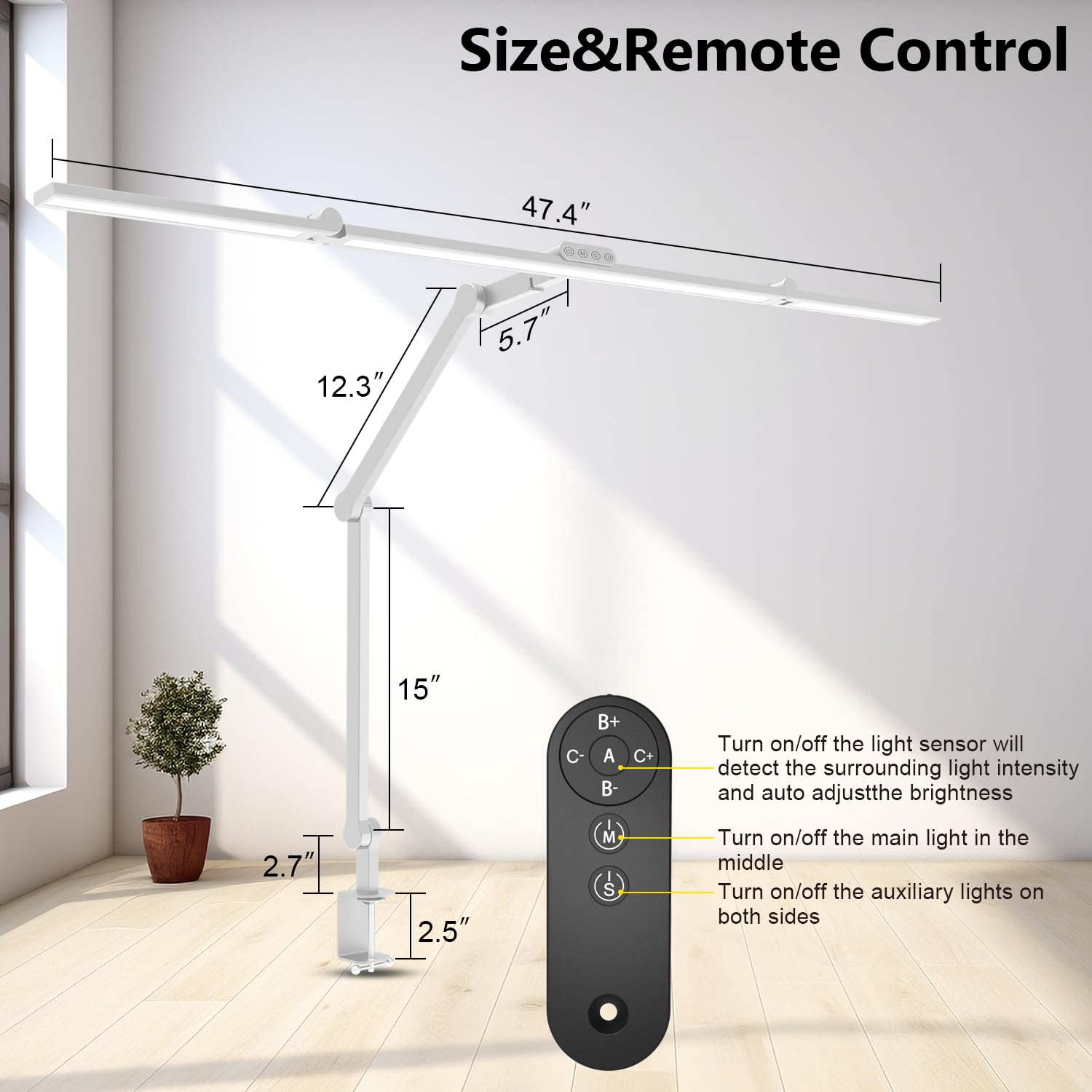 EPABINA touch control and remote offer quick brightness and temperature tweaks