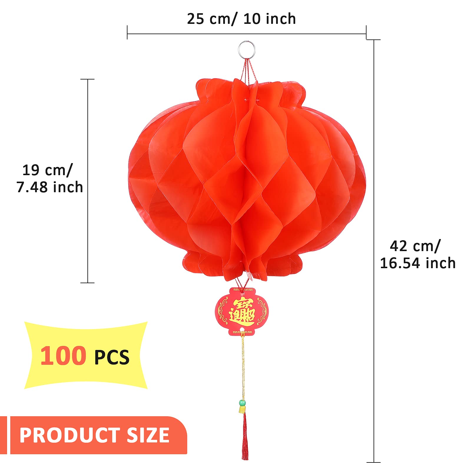 Epakh Chinese red lanterns with easy assembly for quick setup