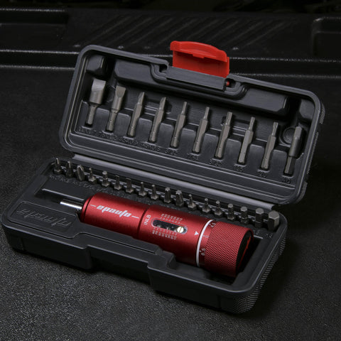 EPAuto torque wrench showing click feedback and 10-80 in-lb range