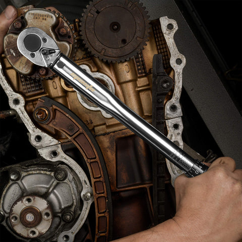 EPAuto torque wrench dial-scale with high-contrast readout for quick torque checks.