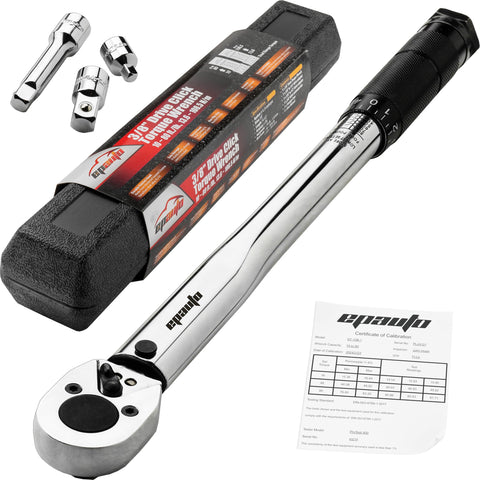 EPAuto torque wrench side view shows durable Cr-V construction for long-lasting use.