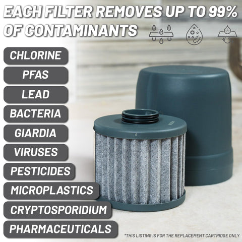 Epic Water Filters Nano XP bottle dispense highlighting easy hydration on the go
