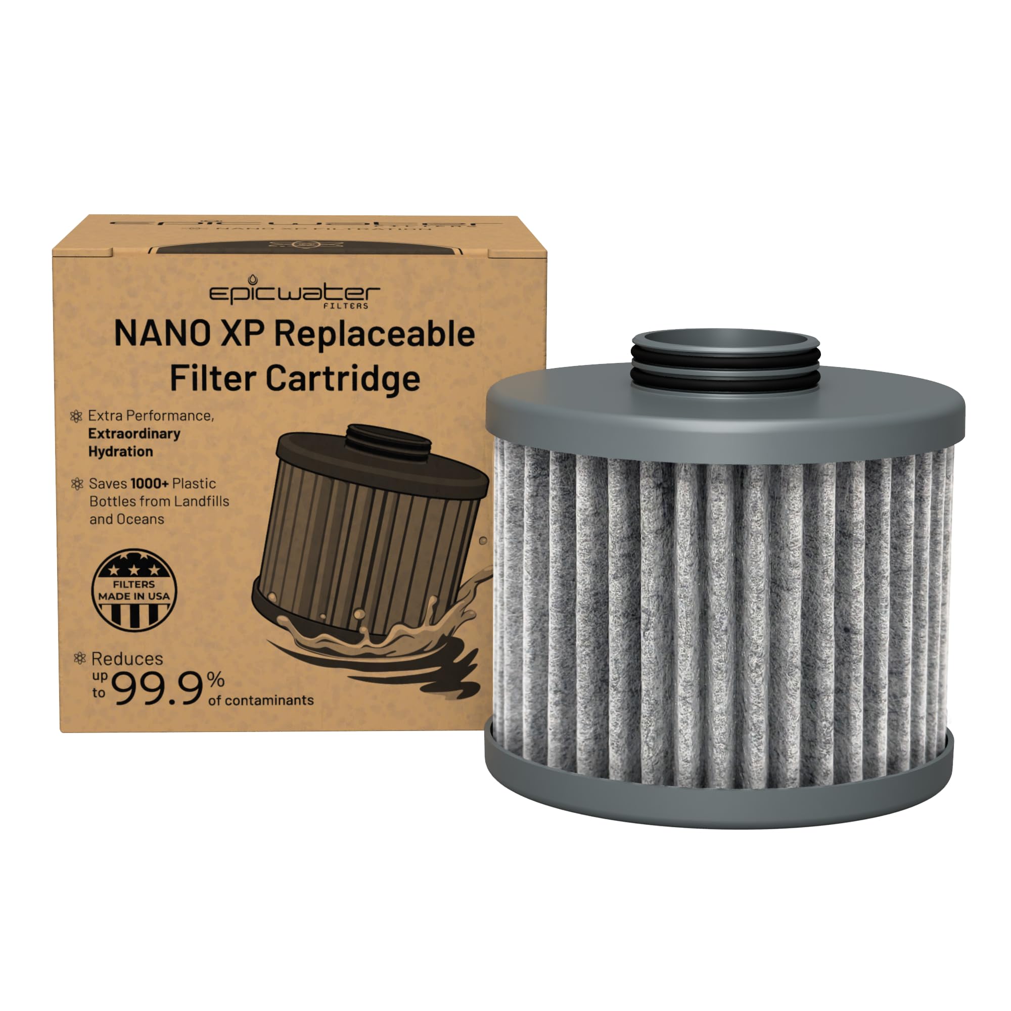 Epic Water Filters Nano XP closeup showcasing filtration quality for pure-tasting water