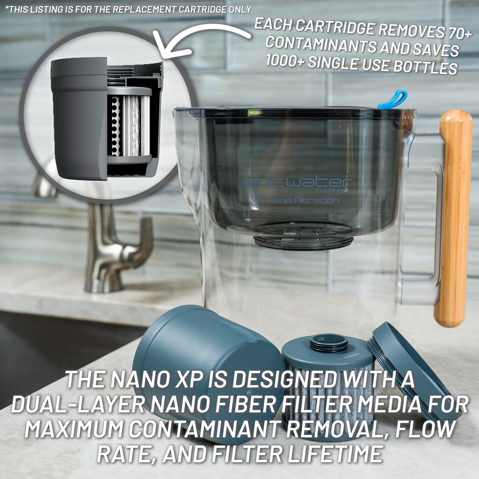 Epic Water Filters Nano XP compact design fits in daily carry