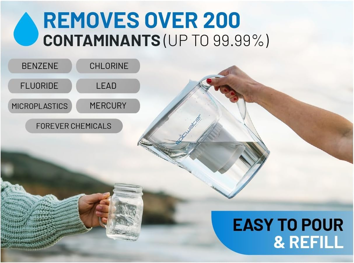 Pure XP corexchange technology shown for enhanced filtration in Epic pitcher.