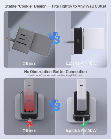 EPICKA Air 40W USB-C PD port powers smartphones quickly