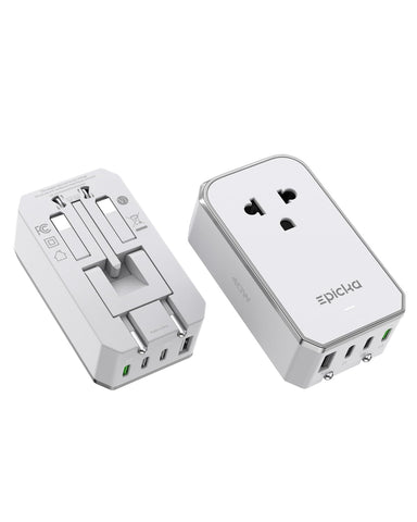EPICKA Air 40W travel adapter with folded prongs for compact packing