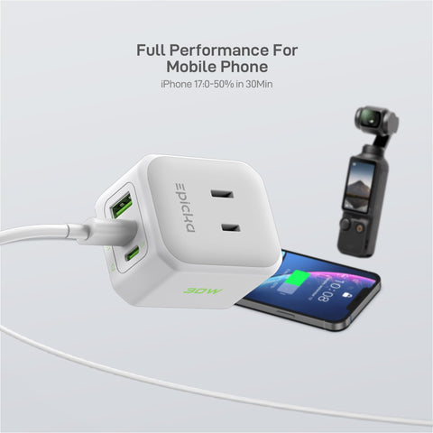 EPICKA Cruise-ship friendly design with multiple ports for on-the-go power