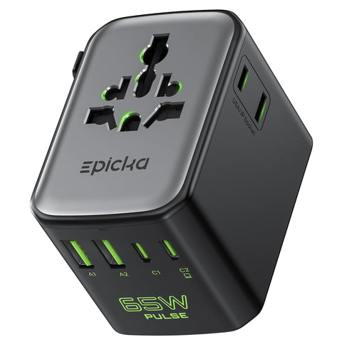 EPICKA Pulse Duo universal travel adapter for worldwide use