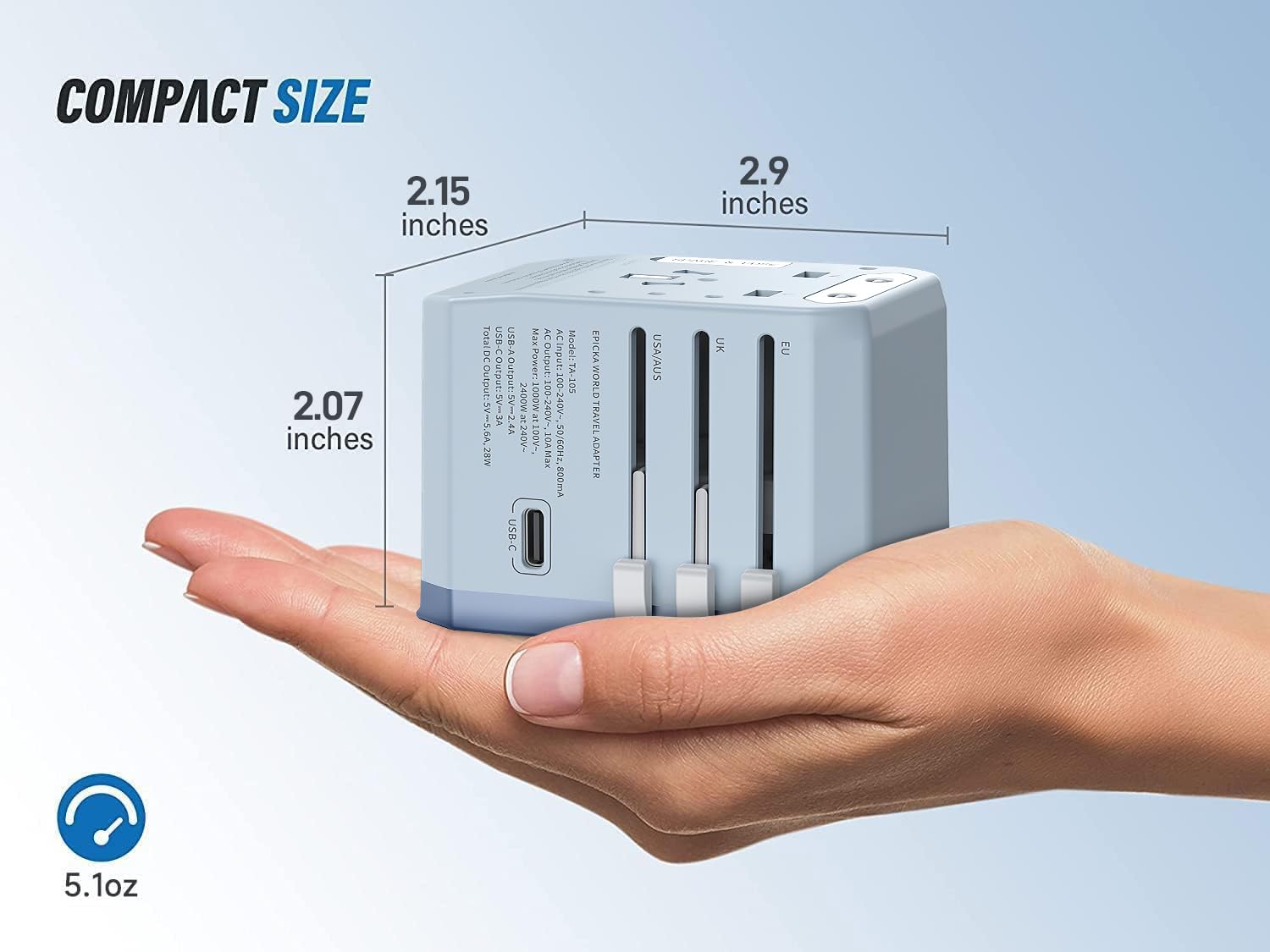 EPICKA TA-105 compact design for easy packing.