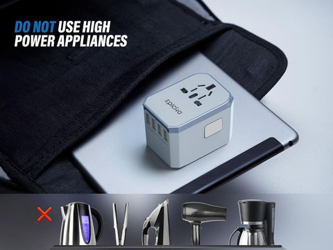EPICKA TA-105 interchangeable plug types for USA, EU, UK, and AU.