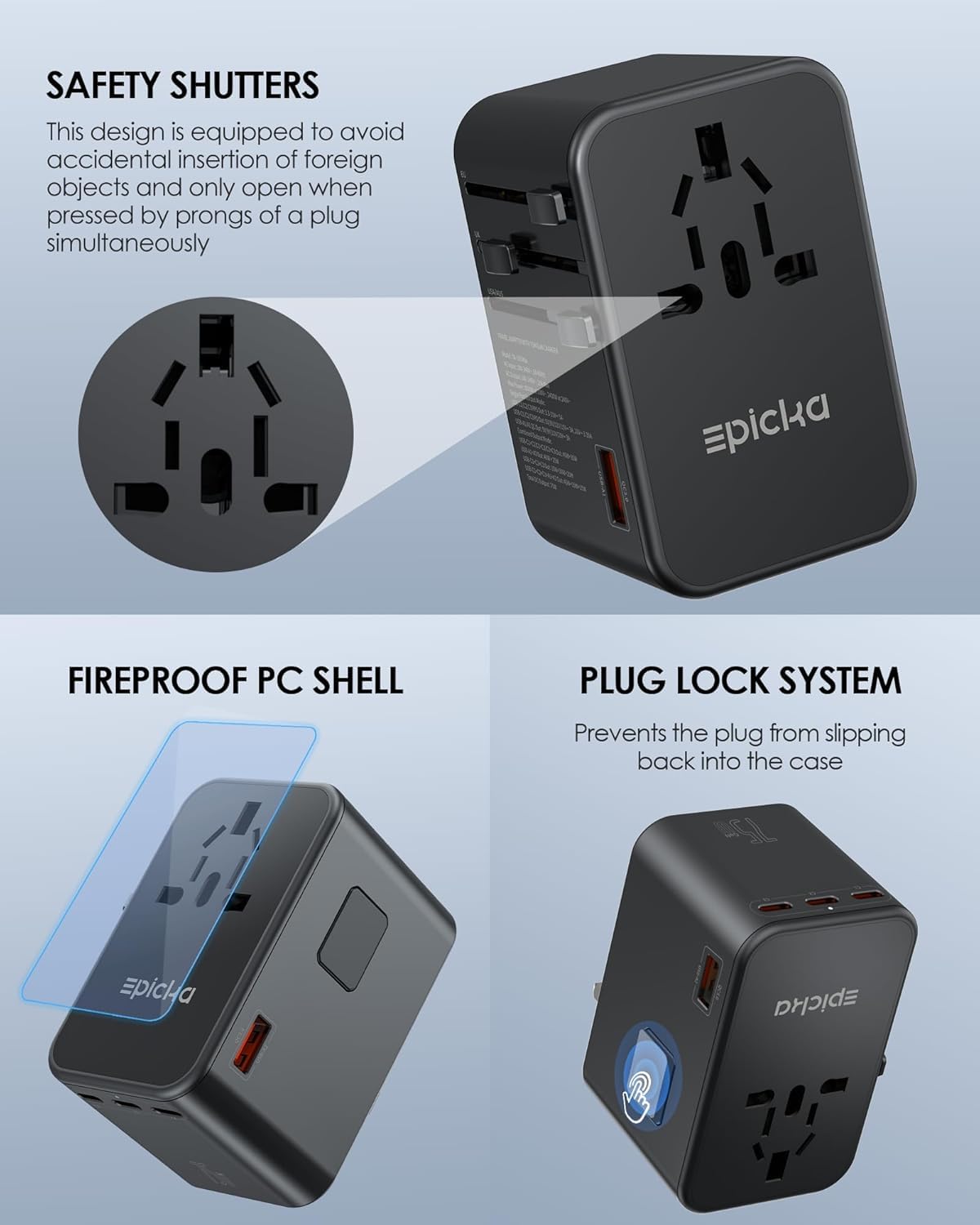 EPICKA TA-105 Max compact design ideal for backpacks and daily commutes.