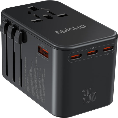 EPICKA TA-105 Max front view showing a compact worldwide charging solution.