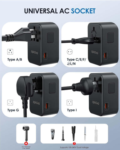 EPICKA TA-105 Max GaN design emphasizing 75W power in a travel-friendly body.
