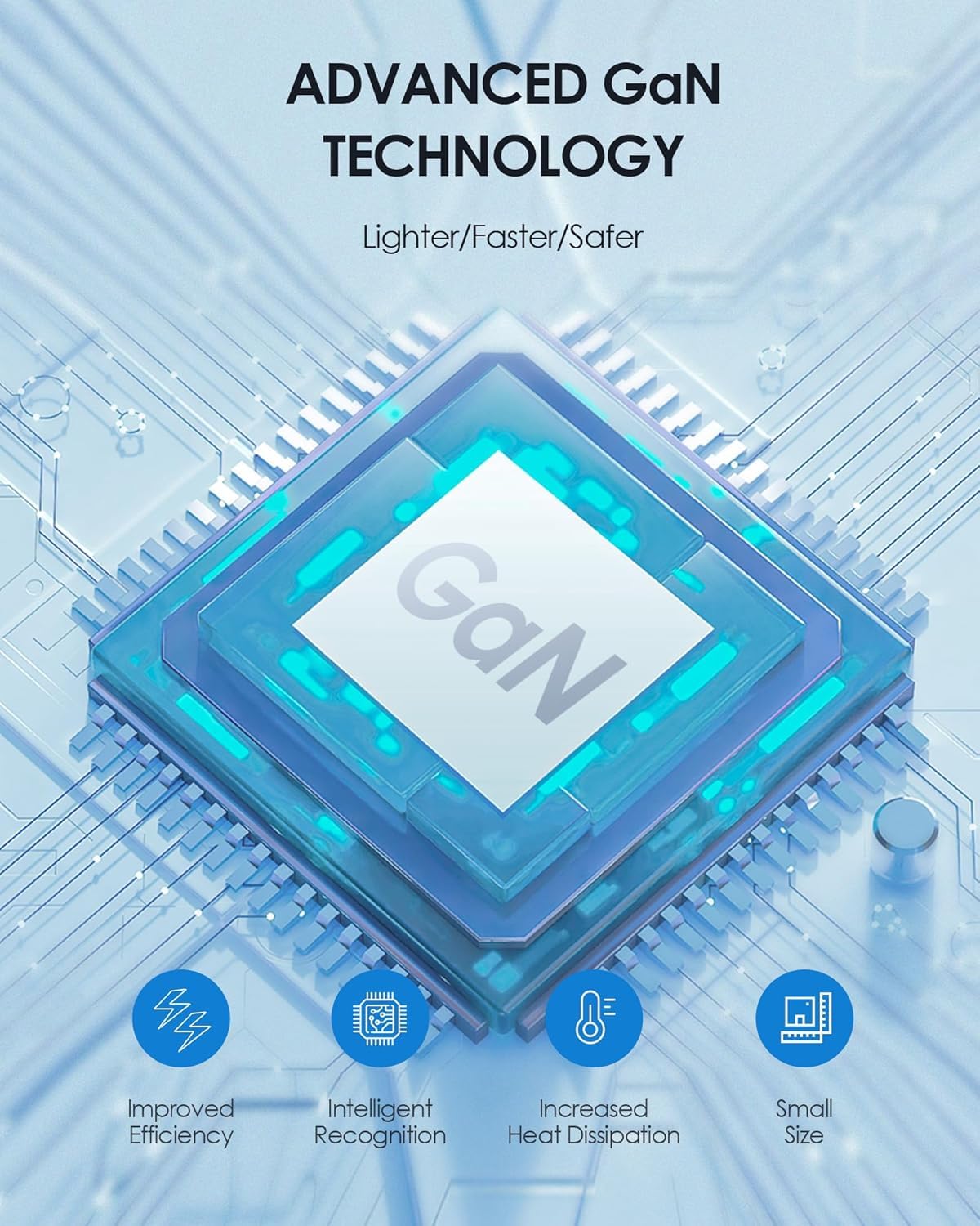 EPICKA TA-105 Max port panel highlighting USB-C and USB-A ports for fast charging.