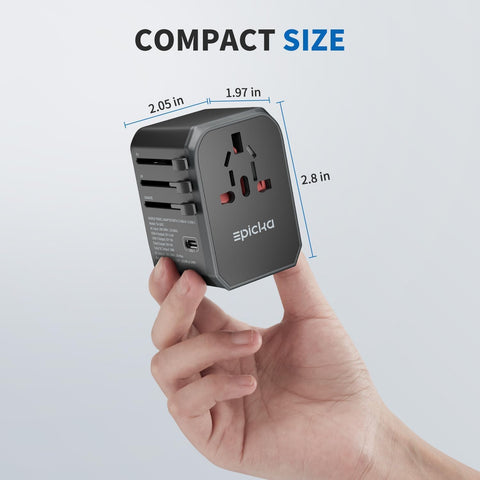 EPICKA TA105C three USB-C and two USB-A ports for multi-device charging.