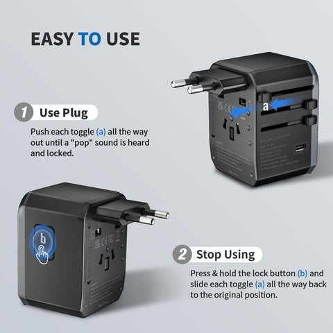 EPICKA TA105C cruise-ready adapter for safe shipboard charging.